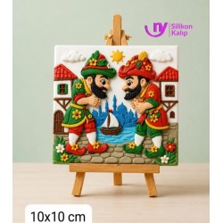 Hacivat karagöz silikon kalıp 
