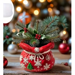 Noel saksı silikon kalıp 