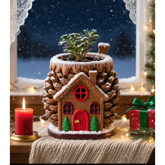 Noel saksı silikon kalıp