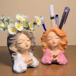 Saksı kız silikon kalıp 