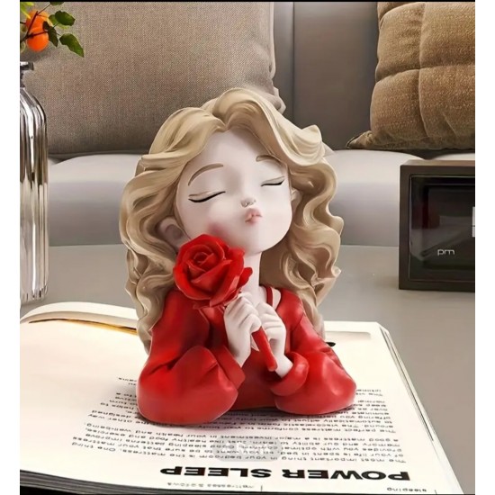 Çiçek tutan kız silikon kalıp