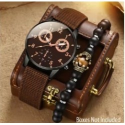 Erkek saat bileklik seti 