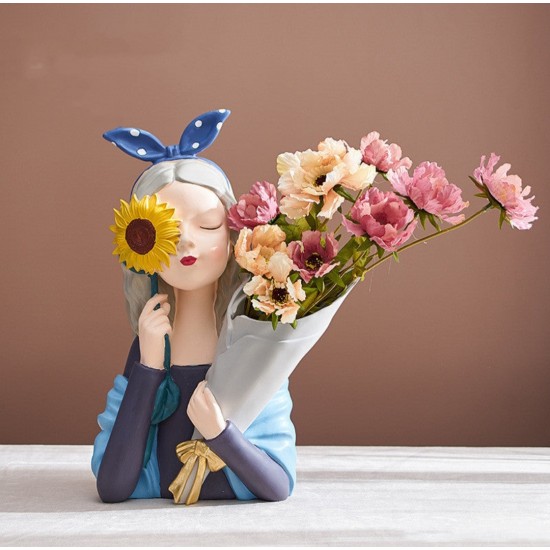 Buketli kız silikon kalıp