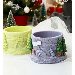 Noel saksı silikon kalıp 