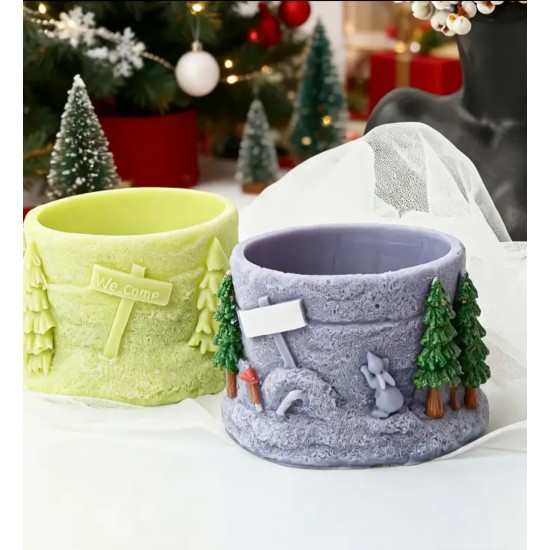 Noel saksı silikon kalıp