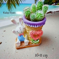 Tavşan saksı silikon kalıp 