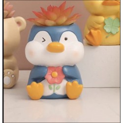 Penguen saksı silikon kalıp 