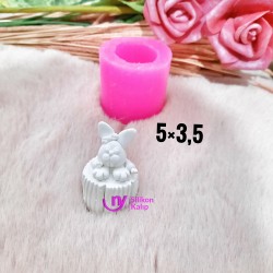 Kütük tavşan silikon kalıp 