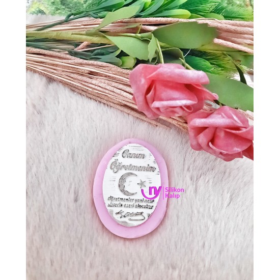 Öğretmen yazılı silikon kalıp