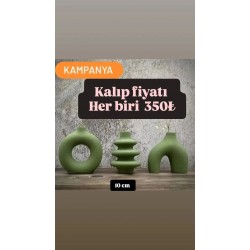 3 lü vazo silikon kalıp 