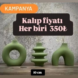 3 lü vazo silikon kalıp 